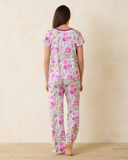 Jersey Short Sleeve & Pants Pajama Set - Tommy Bahama Women