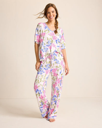 Jersey V-Neck Top & Pants Pajama Set - Tommy Bahama Women