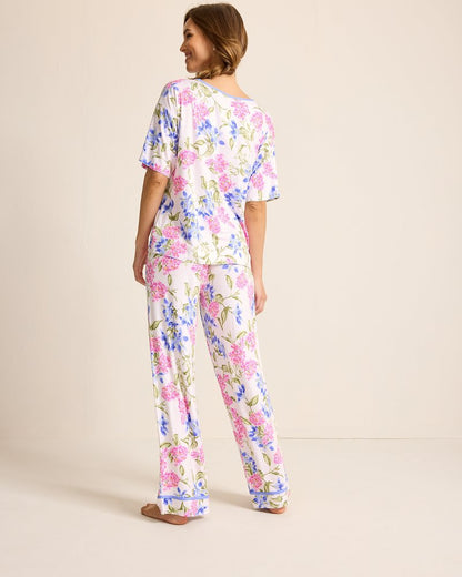 Jersey V-Neck Top & Pants Pajama Set - Tommy Bahama Women