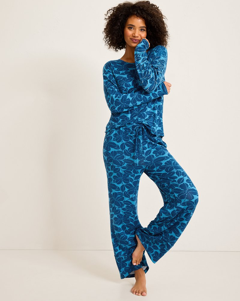 Knit Long Sleeve & Pants Pajama Set - Tommy Bahama Women