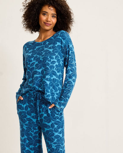 Knit Long Sleeve & Pants Pajama Set - Tommy Bahama Women