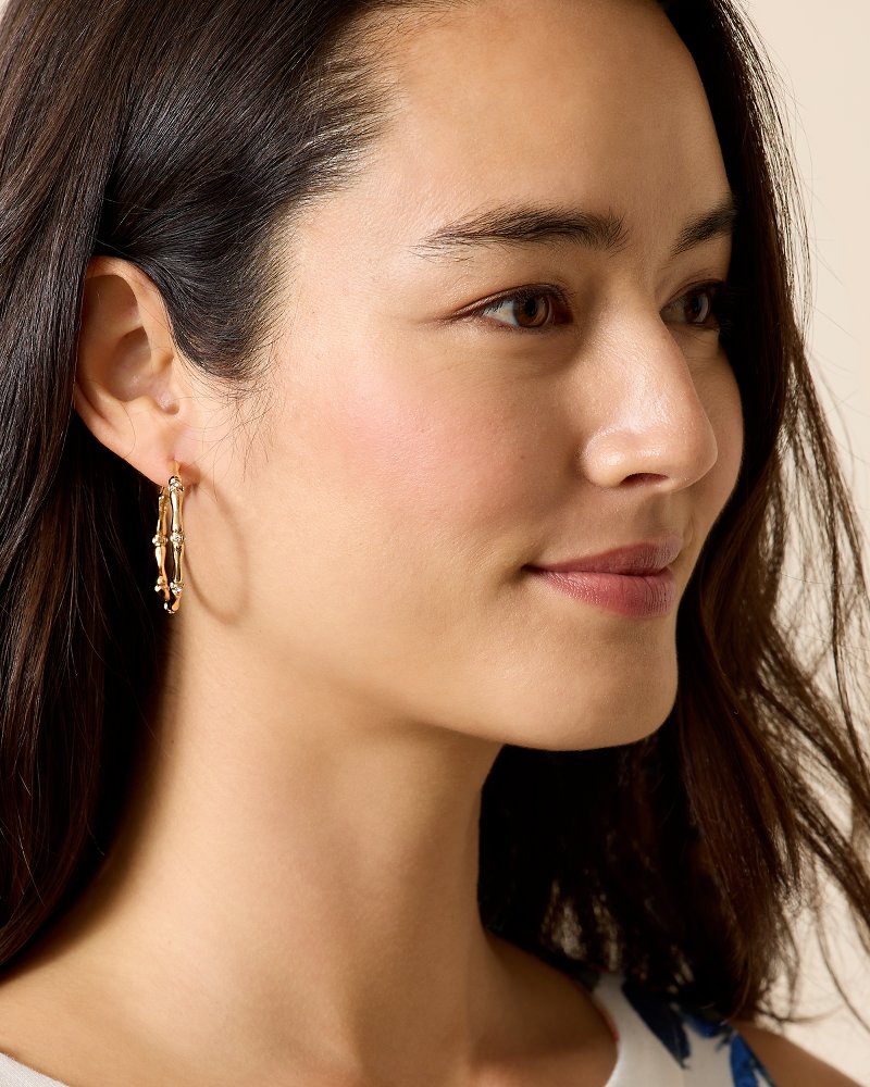 Island Essence Bamboo Hoop Earrings - Tommy Bahama Women